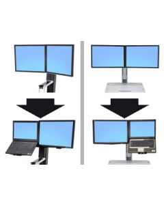 ERGOTRON WORKFIT CONVERT-TO-LCD & LAPTOP KIT FROM DUAL DISPLAYS, měnič uchycení
