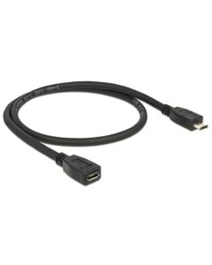 Delock prodlužovací kabel USB micro-B samec > micro-B samice 0.5 m