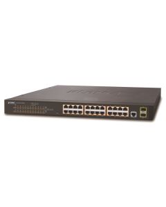 Planet GS-4210-24P2S L2 switch, 24x1Gb, 2x SFP, 24x PoE 802.3at 300W
