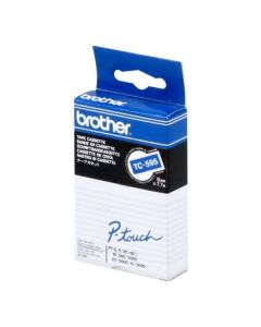 BROTHER laminovaná páska TC-595 / modrá / bílá / 9mm