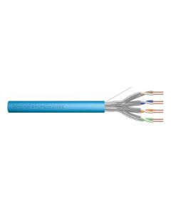 DIGITUS Instalační kabel CAT 6A U-FTP, 500 MHz Eca (EN 50575), AWG 23/1, 500 m buben, simplex, barva modrá