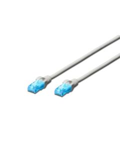 Digitus Ecoline Patch kabel, UTP, CAT 5e, AWG 26/7, šedý 0,25m, 1ks