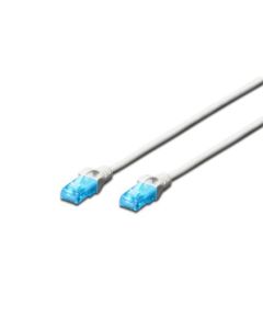 Digitus Ecoline Patch Cable, UTP, CAT 5e, AWG 26/7, bílý 0,5m, 1ks