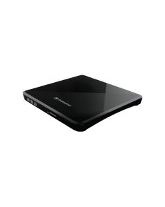 Transcend externí SLIM USB DVD vypalovací mechanika černá, CD-R/RW, DVD±R, DVD±RW, DVD±R DL, M-DISC, DVD-RAM