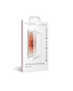 Ochranné tvrzené sklo FIXED 3D Full-Cover pro Apple iPhone 6/6S/7/8, s lepením přes celý displej, bílé, 0.33 mm