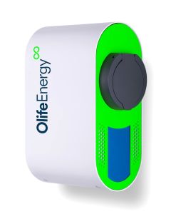 OlifeEnergy EV nabíječ elektromobilů BASE AC 22kW, Wallbox, Type2, zásuvka, RFID, automód