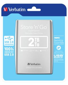 VERBATIM Store´n´ Go 2,5" 2TB USB 3.0 stříbrný