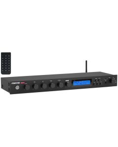 Fonestar Multi-přehrávač s rekordérem, FM/USB/MP3/BT, Mic priorita, opt/koax, 3 výstupy, XLR, rack 1U