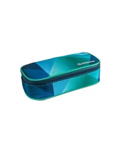 Penál s klopou Donau Green Shades - oválný, zip