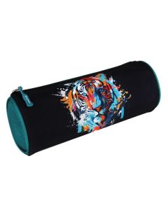 Kulatý penál Donau se zipem - Tiger Jumbo