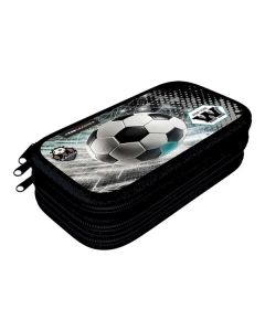 Školní penál LizzyCard třípatrový, fotbal top leag