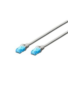 Digitus Patch Cable, UTP, CAT 5e, AWG 26/7, měď, šedý 0,25m