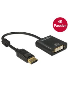 Delock adaptér Displayport 1.2 samec > DVI samice 4K pasivní černý