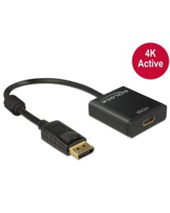 Delock Adaptér Displayport 1.2 samec > HDMI samice 4K aktivní černý