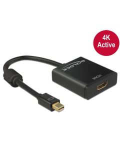 Delock adaptér mini Displayport 1.2 samec > HDMI samice 4K aktivní černý