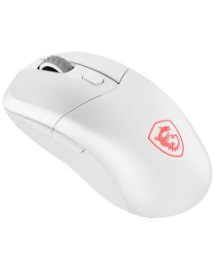 MSI herní myš VERSA 300 Wireless White/ bezdrátová/ 8.000 dpi/ 2,4GHz/ BT5.3/ USB/ RGB podsvícení/ 6 tlačítek/ bílá