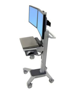 ERGOTRON Neo-Flex® Dual WideView WorkSpace, pojízdný multifunkční vozík, uchycení pro dva monitory
