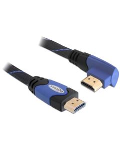 Delock Kabel High Speed HDMI s Ethernetem – HDMI A samec > HDMI A samec pravoúhlý 1 m
