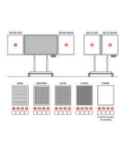 Vogels Potisk 65" tabulí (řádky, body, mřížka, povrch pro křídu, …)