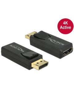 Delock adaptér Displayport 1.2 samec > HDMI samice 4K pasivní černý