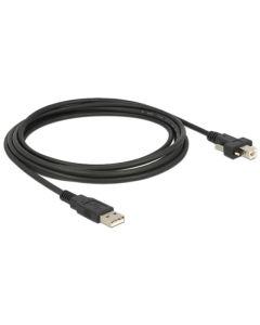 Delock kabel USB 2.0 typ A samec > USB 2.0 typ B samec se šroubky 2m