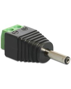 Delock Adaptér DC 1,3 x 3,5 mm samec > svorkovnice 2 piny
