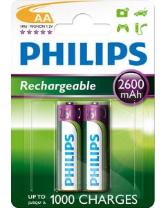 Philips dobíjecí baterie AA 2600mAh, NiMH - 2ks
