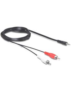 Delock kabel Audio DC jack 3.5 mm samec > 2 x Cinch samec 5 m