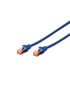 Digitus CAT 6 S-FTP patch kabel, LSOH, Cu, AWG 27/7, délka 0,25 m, barva modrá