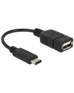 Delock adapter kabel USB Typ-C™ 2.0 samec > USB 2.0 typ A samice 15 cm černý