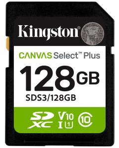 KINGSTON Canvas Select Plus Gen3 128GB SDXC / C10 / UHS-I U1 V10 / up to  150MB/s