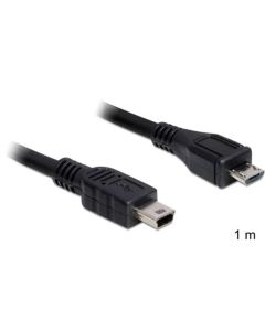 Delock Cable USB 2.0 micro-B male > USB mini male 1 m
