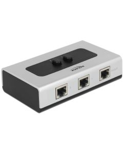 Delock Switch RJ45 10/100/1000 Mb/s 2 porty manuální - obousměrný