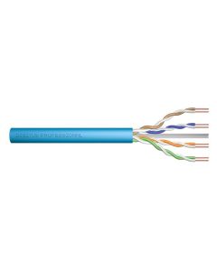 DIGITUS Instalační kabel CAT 6A U-UTP, 500 MHz Eca (EN 50575), AWG 23/1, buben 305 m, simplex, barva modrá