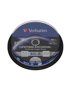 VERBATIM M-DISC BD-R SL 25GB, 4x, printable, spindle 10 ks