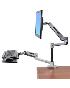 ERGOTRON WF-LX, POLISHED, WorkFit-LX, Sit-Stand Desk Mount System, stolní držák pro monitor (max 42") a klávesnici