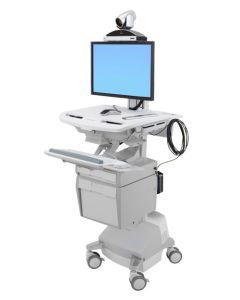 ERGOTRON StyleView® Telemedicine Cart, Single Monitor, Powered, pojízdný vozík s napájením, LCD, PC, telekomunik.