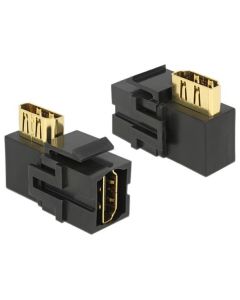 Delock Keystone Modul HDMI samice > HDMI samice 90° pravoúhlý černý