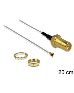Delock anténní kabel RP-SMA Jack Bulkhead > MHF IV/HSC MXHP32 Compatible Plug 200 mm 0.81