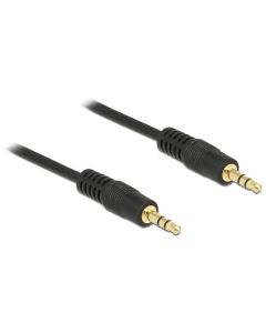 Delock Stereo Jack Cable 3.5 mm 3 pin male > male 0.5 m black