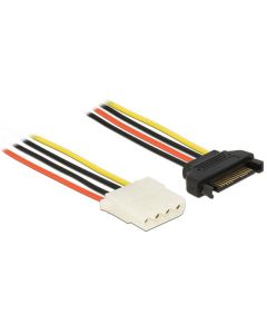 Delock Power Cable SATA 15 pin male > 4 pin female 100 cm