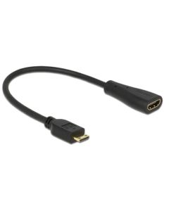 Delock Cable High Speed HDMI with Ethernet - mini C male > A female