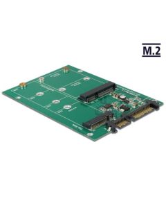 Delock adaptér SATA 22 Pin > 1 x M.2 NGFF + 1 x mSATA