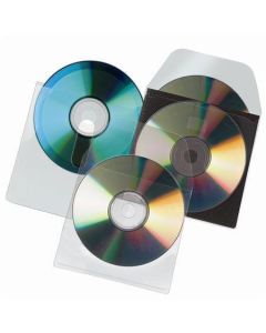 CD obálka, samolepicí, s klopou, 127x127mm, 100ks, DJOIS