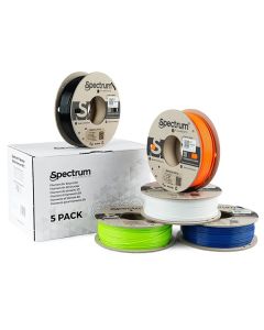 Spectrum Filament Premium PET-G 5x250g, mix, Artic White, Deep Black, Lion Orange, Navy Blue, Lime Green
