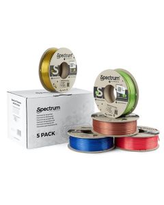 Spectrum Filament PLA Silk 5x250g, mix, Glorious Gold, Spicy Copper, Apple Green, Ruby Red, Indigo Blue