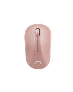 Natec optická myš TOUCAN/1600 DPI/Cestovní/Optická/1 600 DPI/Bezdrátová USB/Bílá-růžová