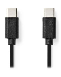 NEDIS kabel USB 2.0/ zástrčka USB-C - zástrčka USB-C/ černý/ bulk/ 1m