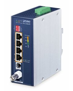 Planet IVC-234GPT, VDSL2 průmyslový ethernet konvertor, 4x 1Gb 802.at PoE+, profil 17a/30a/35b,G.993.5 G.Vectoring,G.INP