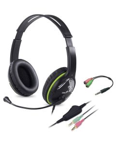 POŠKOZENÝ OBAL - GENIUS headset HS-400A, 2x 3,5 jack, redukce na single jack
